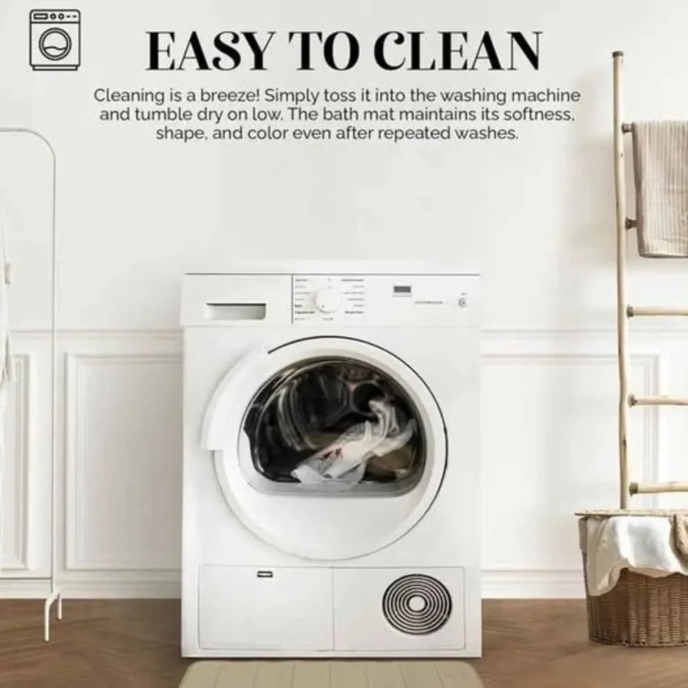 New Quick Dry Memory Foam Bathroom Mat – Non-Slip, Machine Washable